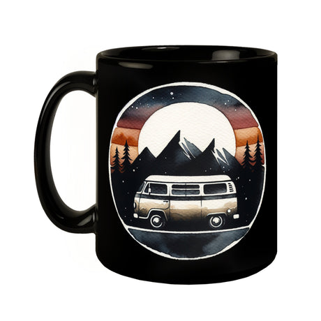 Wohnmobil Tasse in Schwarz