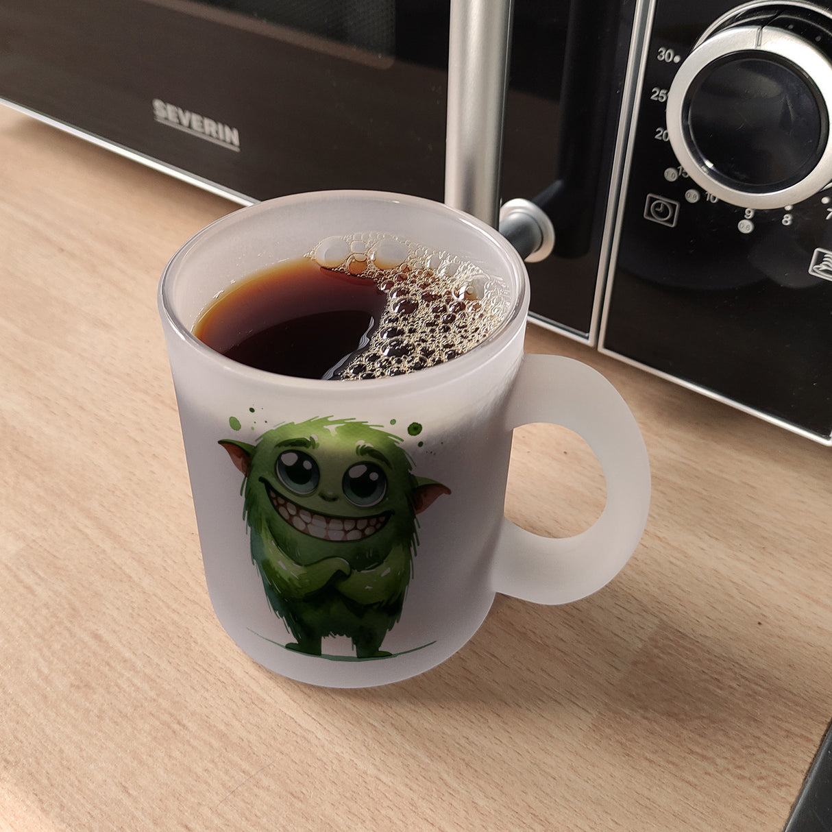 grünes Monster Kaffeebecher
