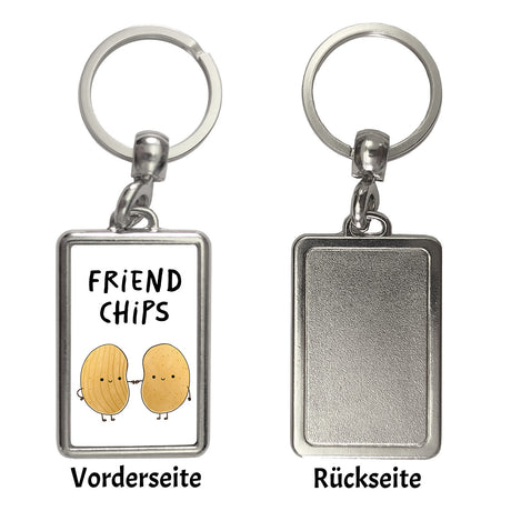 Chips Freundschaft Schlüsselanhänger mit Spruch Friendchips