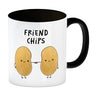 Chips Freundschaft Kaffeebecher mit Spruch Friendchips