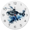 Police Hubschrauber Wanduhr