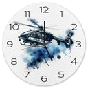 Police Hubschrauber Wanduhr