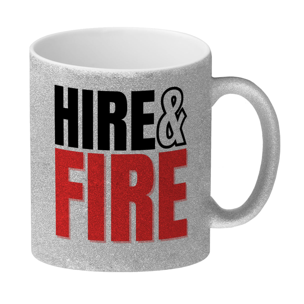 Chef und Boss Kaffeebecher mit Spruch Hire & fire