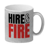 Chef und Boss Kaffeebecher mit Spruch Hire & fire