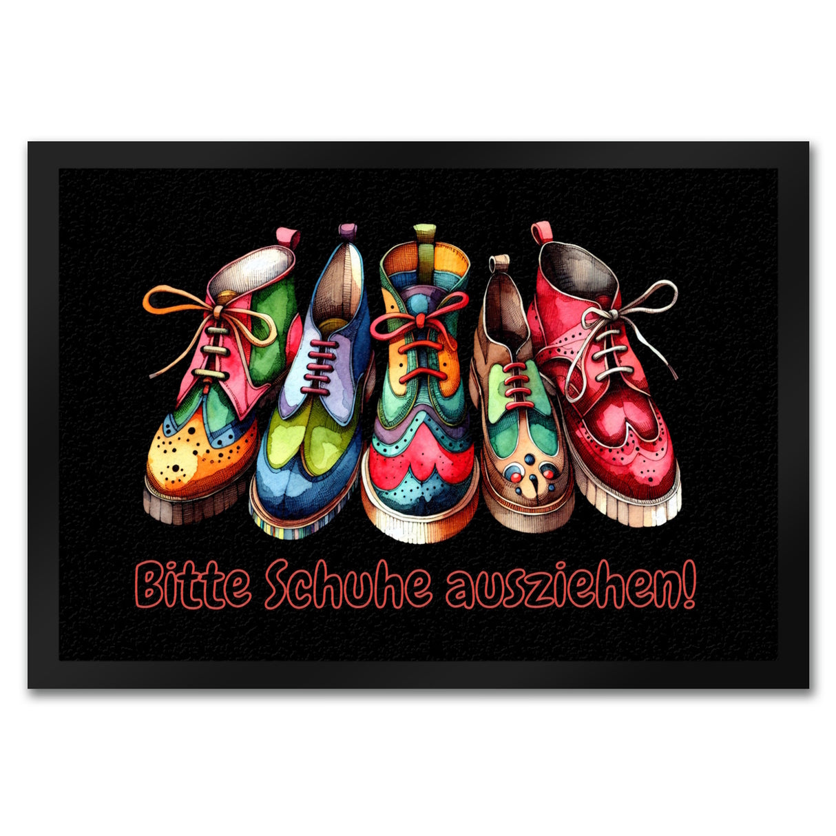 Schuhe ausziehen Fußmatte in 35x50 cm mit Spruch Bitte Schuhe ausziehen
