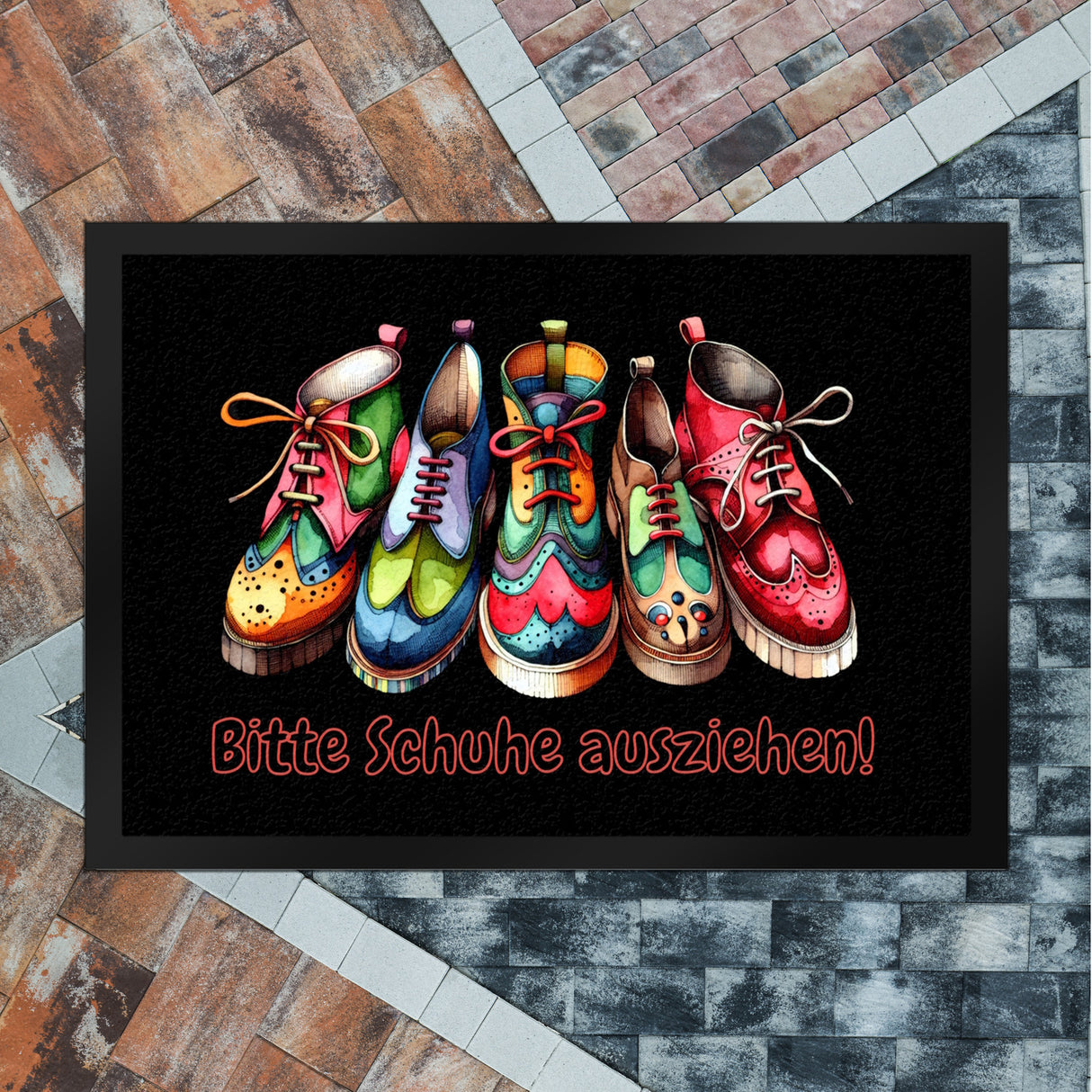 Schuhe ausziehen Fußmatte in 35x50 cm mit Spruch Bitte Schuhe ausziehen