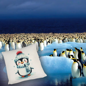 lustiger Pinguin Kissen