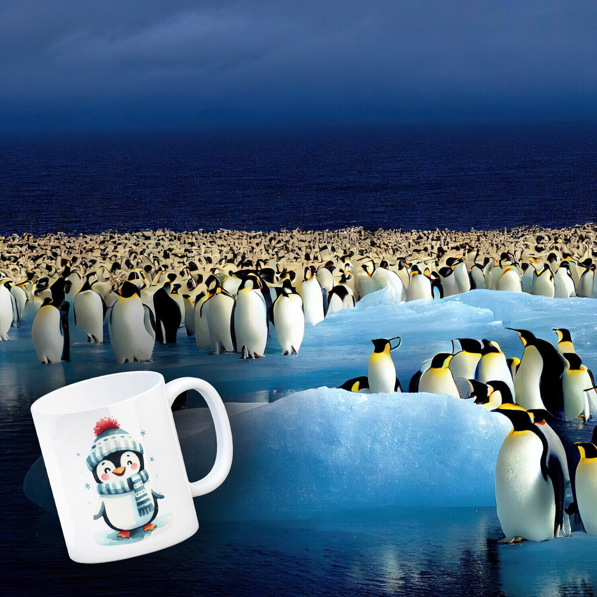 lustiger Pinguin Kaffeebecher