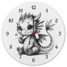 niedlicher Babydrache Wanduhr