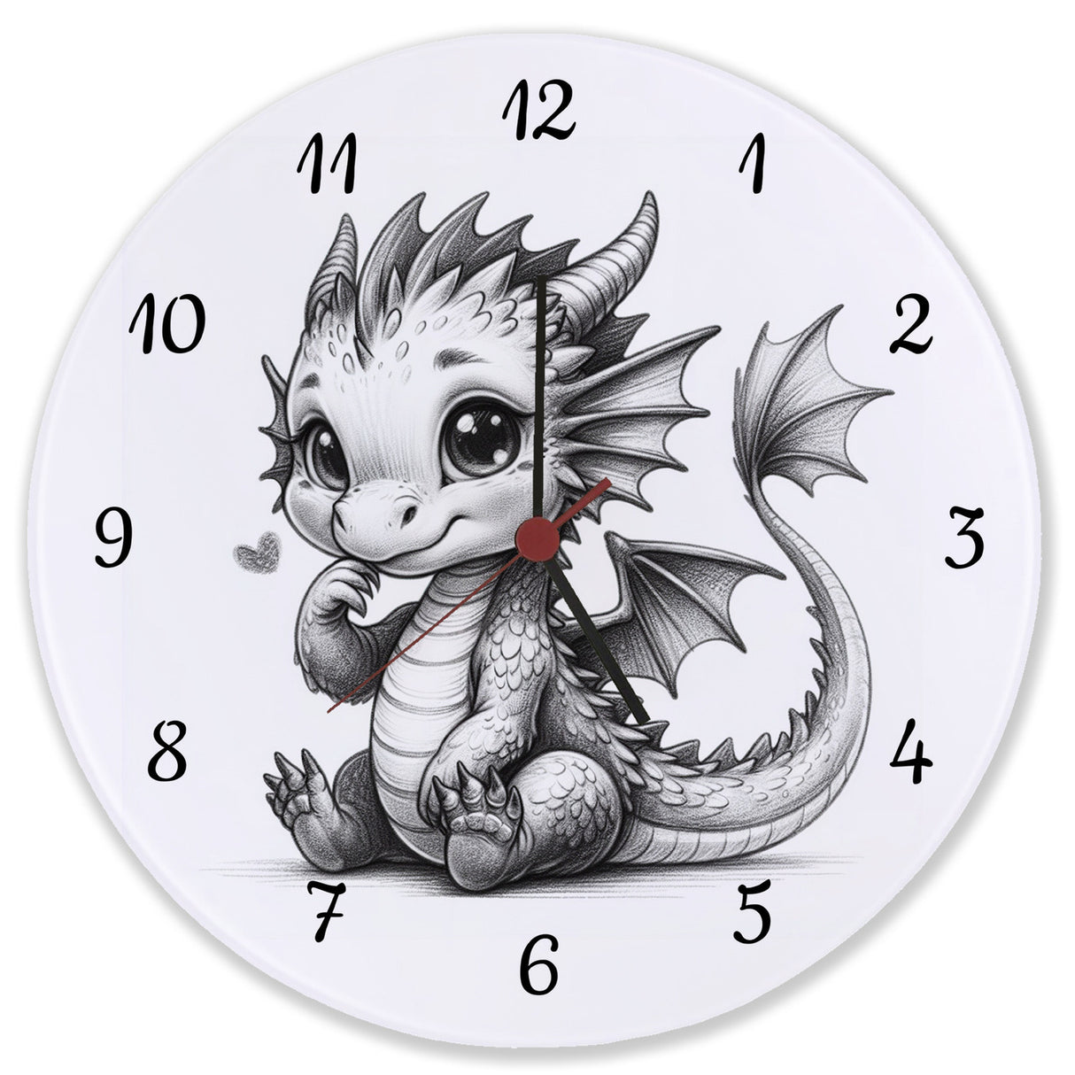 niedlicher Babydrache Wanduhr