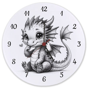 niedlicher Babydrache Wanduhr