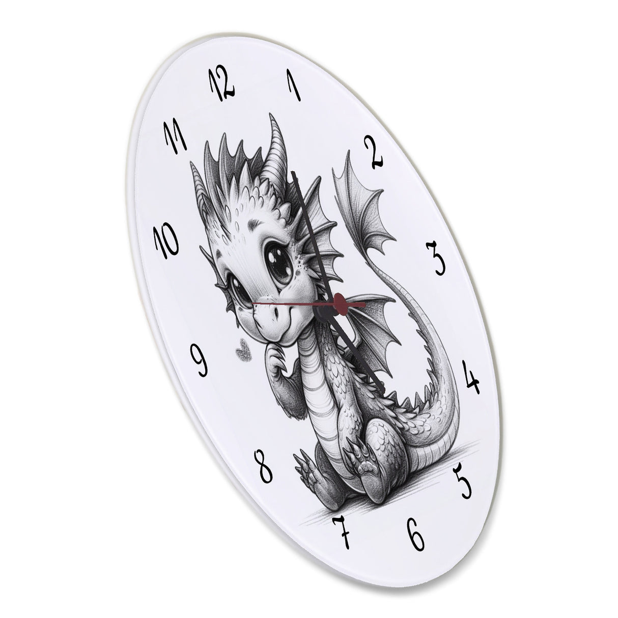 niedlicher Babydrache Wanduhr