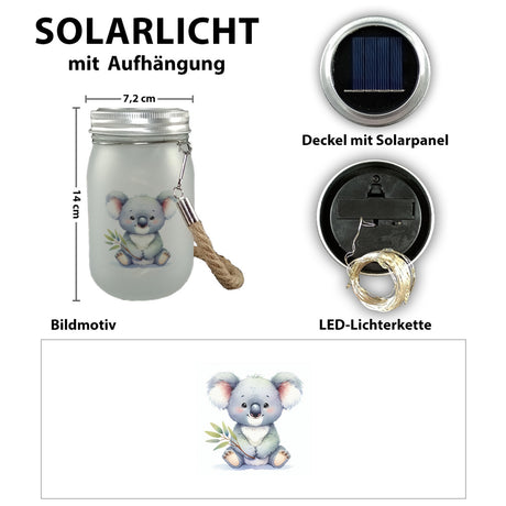 sitzender Koala Solarlicht