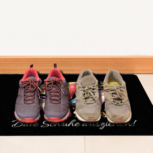 Schuhe ausziehen Fußmatte in 35x50 cm ohne Rand mit Spruch Bitte Schuhe ausziehen