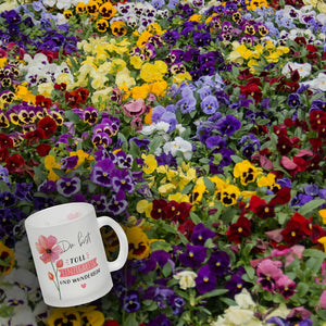 Blume Kaffeebecher mit Spruch Du bist toll einzigartig und wunderbar