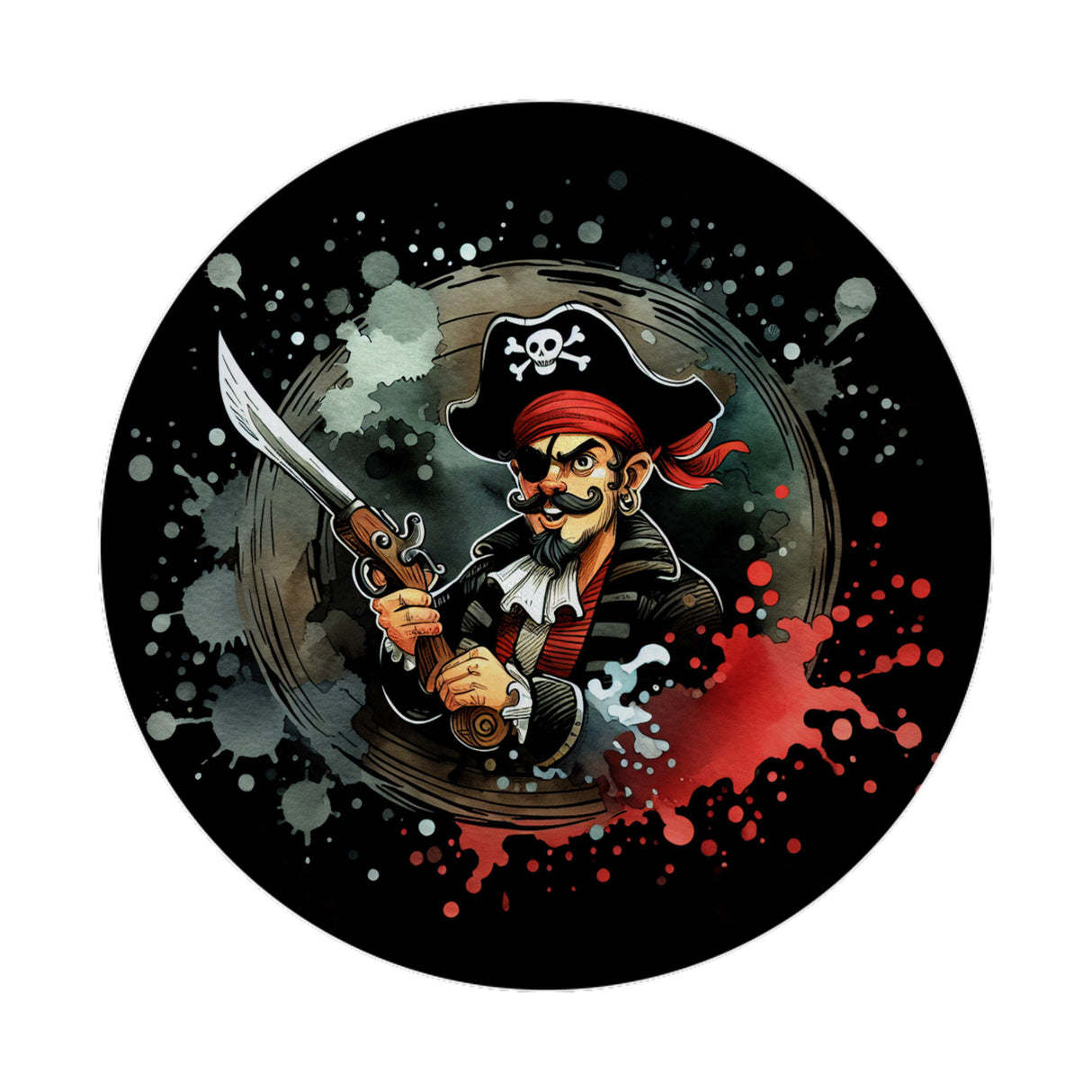 Pirat Magnet rund