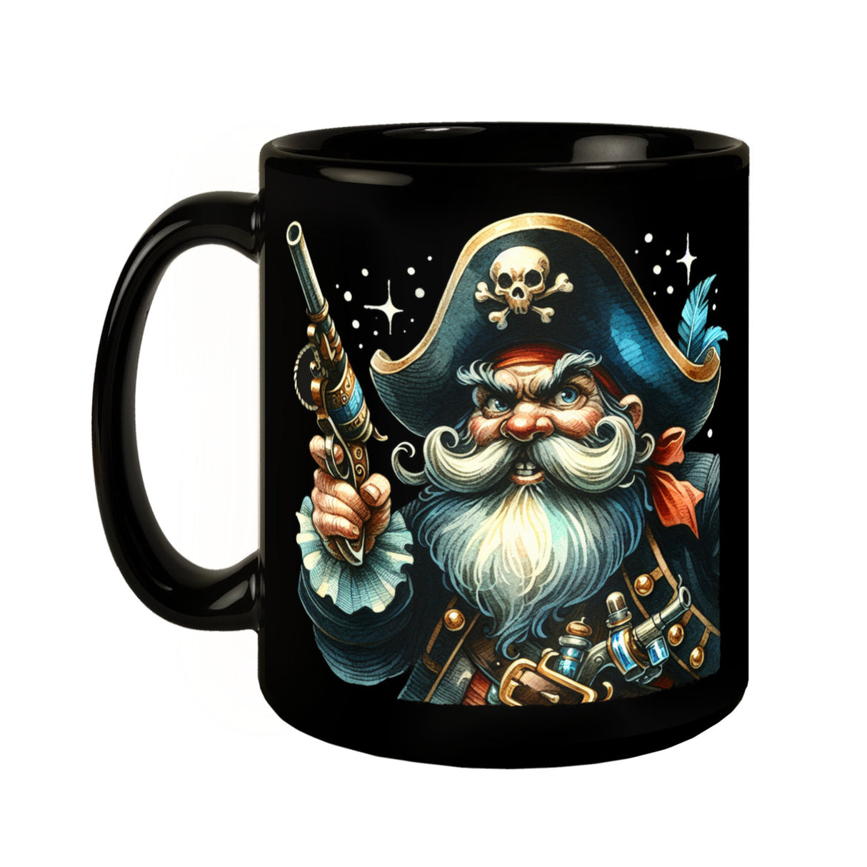 böser Pirat Tasse in Schwarz