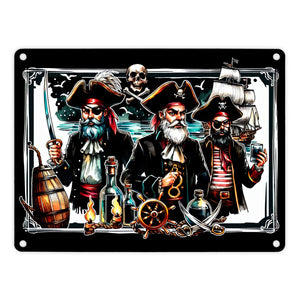 Triumphierende Piraten Metallschild in 15x20 cm