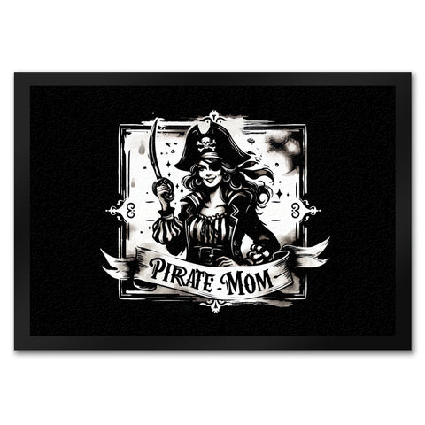 Piratenbraut mit Säbel Fußmatte in 35x50 cm mit Spruch Pirate Mom