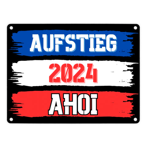 Kiel Aufstieg 2024 Metallschild in 15x20 cm mit Spruch Ahoi