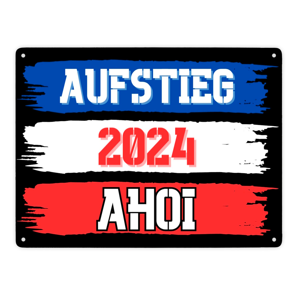Kiel Aufstieg 2024 Metallschild in 15x20 cm mit Spruch Ahoi