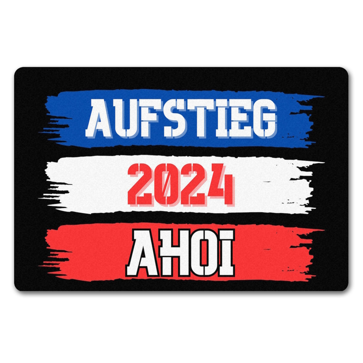 Kiel Aufstieg 2024 Fußmatte in 35x50 cm ohne Rand mit Spruch Ahoi