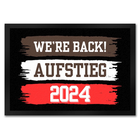 St. Pauli Aufstieg 2024 Fußmatte in 35x50 cm mit Spruch We're back