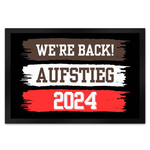 St. Pauli Aufstieg 2024 Fußmatte in 35x50 cm mit Spruch We're back