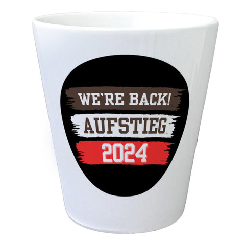 St. Pauli Aufstieg 2024 Blumentopf mit Spruch We're back