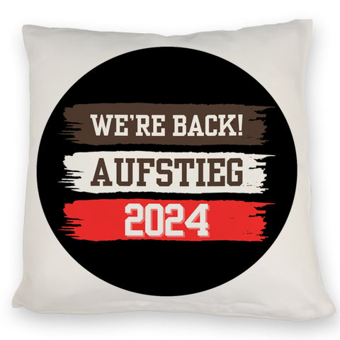 St. Pauli Aufstieg 2024 Kissen mit Spruch We're back