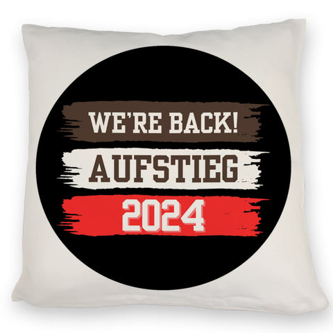 St. Pauli Aufstieg 2024 Kissen mit Spruch We're back