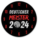 Leverkusen Meisterschale Wanduhr mit Spruch Deutscher Meister 2024