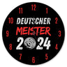 Leverkusen Meisterschale Wanduhr mit Spruch Deutscher Meister 2024