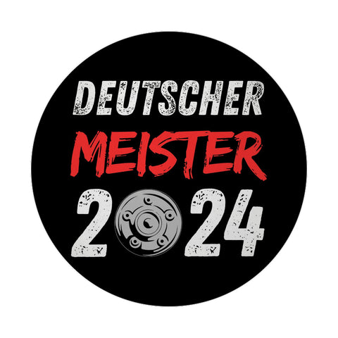 Leverkusen Meisterschale Magnet rund mit Spruch Deutscher Meister 2024
