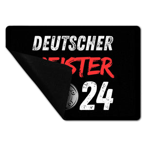 Leverkusen Meisterschale Fußmatte in 35x50 cm ohne Rand mit Spruch Deutscher Meister 2024