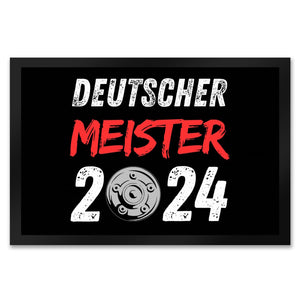 Leverkusen Meisterschale Fußmatte in 35x50 cm mit Spruch Deutscher Meister 2024