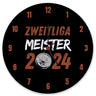 St. Pauli Meisterschale Wanduhr mit Spruch Zweitliga Meister 2024