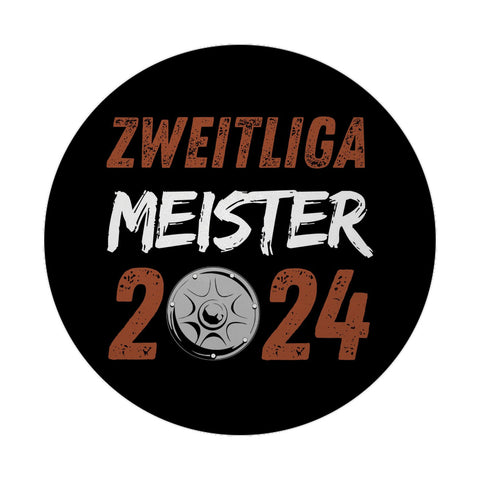 St. Pauli Meisterschale Magnet rund mit Spruch Zweitliga Meister 2024