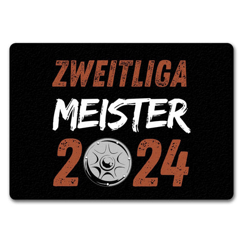 St. Pauli Meisterschale Fußmatte in 35x50 cm ohne Rand mit Spruch Zweitliga Meister 2024