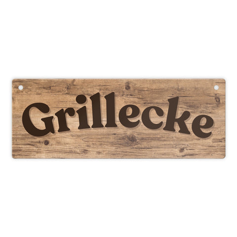 Grillecke Metallschild