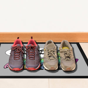 Tausendfüßler Fußmatte in 35x50 cm mit Spruch Schuhe bitte ausziehen - Dankeschön