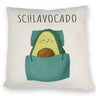 Schlafende Avocado Kissen mit Spruch Schlavocado