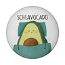 Schlafende Avocado Magnet rund mit Spruch Schlavocado