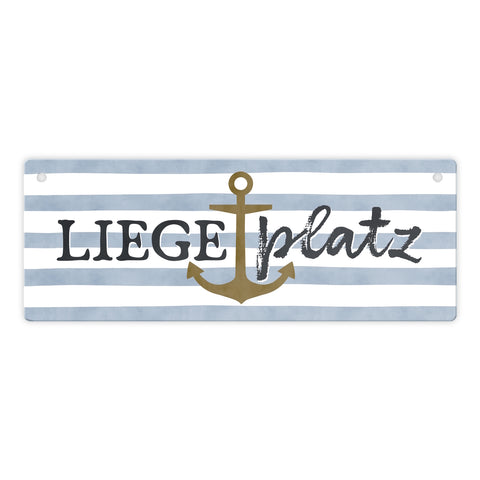 Anker Metallschild mit Spruch Liegeplatz