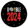 Leverkusen Double-Sieger Wanduhr mit Spruch Double 2024