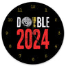 Leverkusen Double-Sieger Wanduhr mit Spruch Double 2024