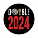 Leverkusen Double-Sieger Magnet rund mit Spruch Double 2024