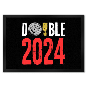 Leverkusen Double-Sieger Fußmatte in 35x50 cm mit Spruch Double 2024