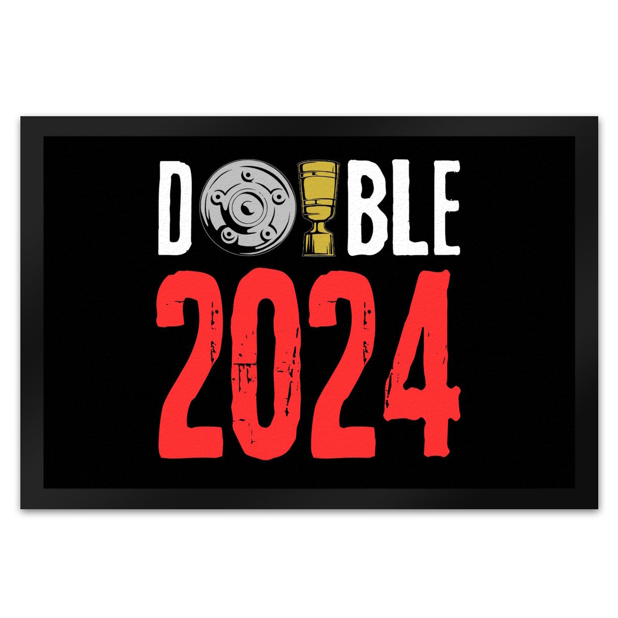 Leverkusen Double-Sieger Fußmatte in 35x50 cm mit Spruch Double 2024