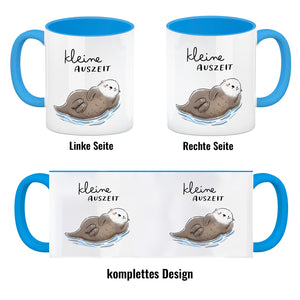Otter Kaffeebecher mit Spruch Kleine Auszeit